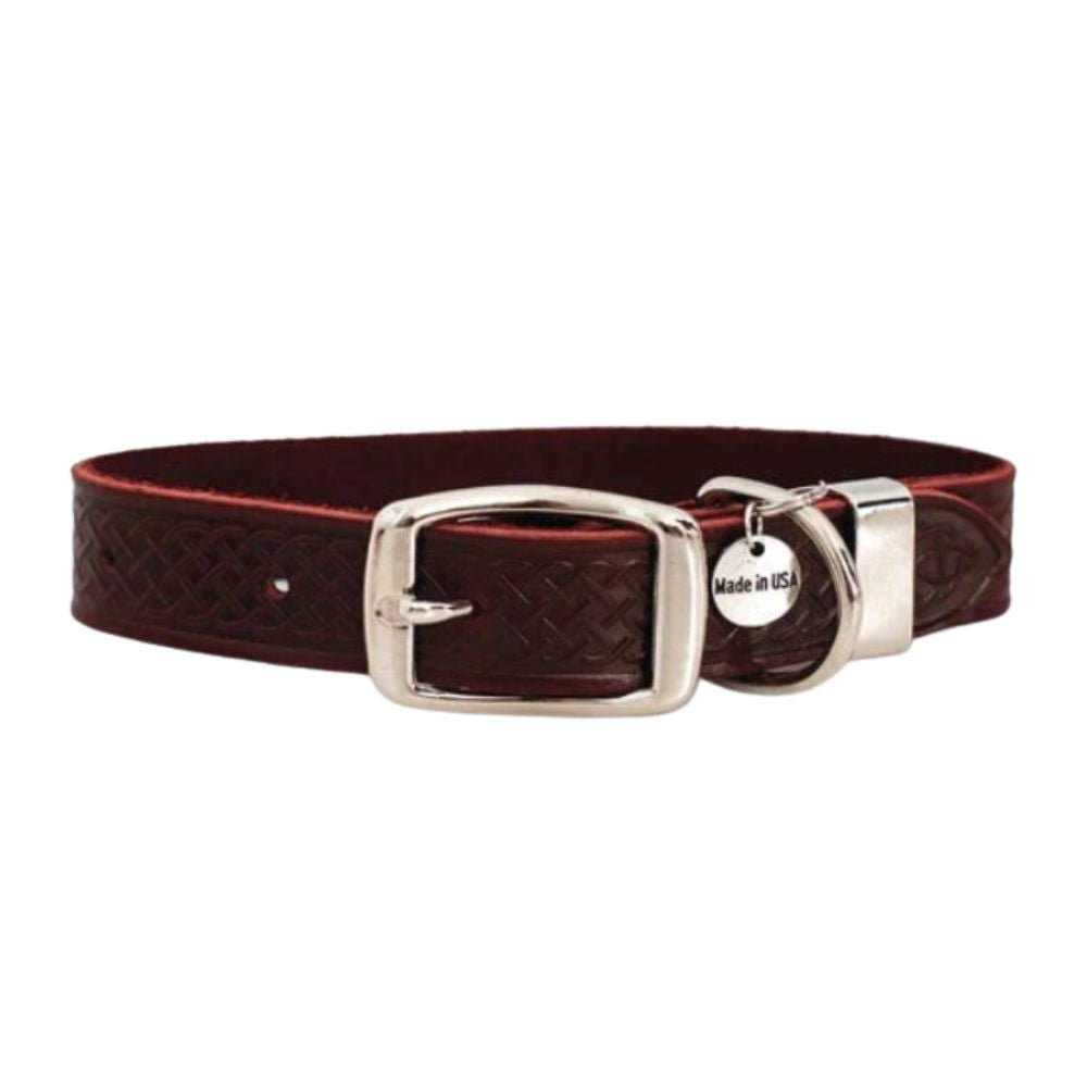 Celtic Leather Dog Collar - The Celtic Gift Store - Pet Supplies