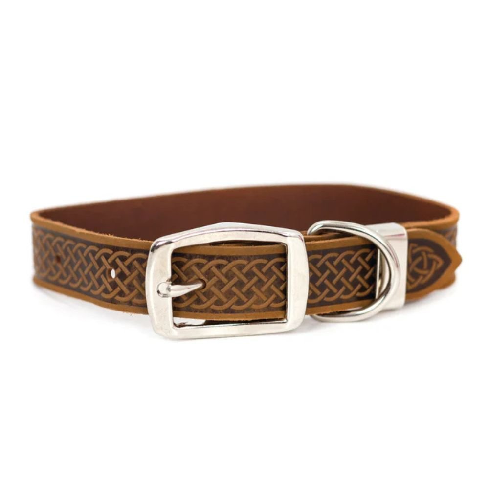 Celtic Leather Dog Collar - The Celtic Gift Store - Pet Supplies