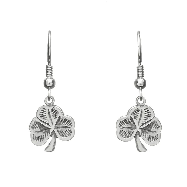 Celtic Legends Pewter Shamrock Earrings - The Celtic Gift Store - Earrings