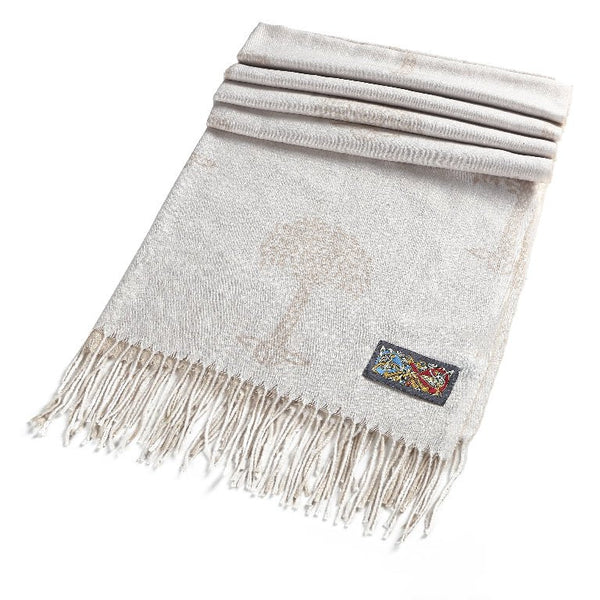 Celtic Tree of Life Scarf - Cream - The Celtic Gift Store - Scarves & Shawls