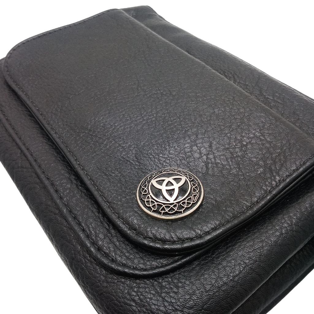 Celtic Trinity Knot Cell Phone Pocket Bag - Black