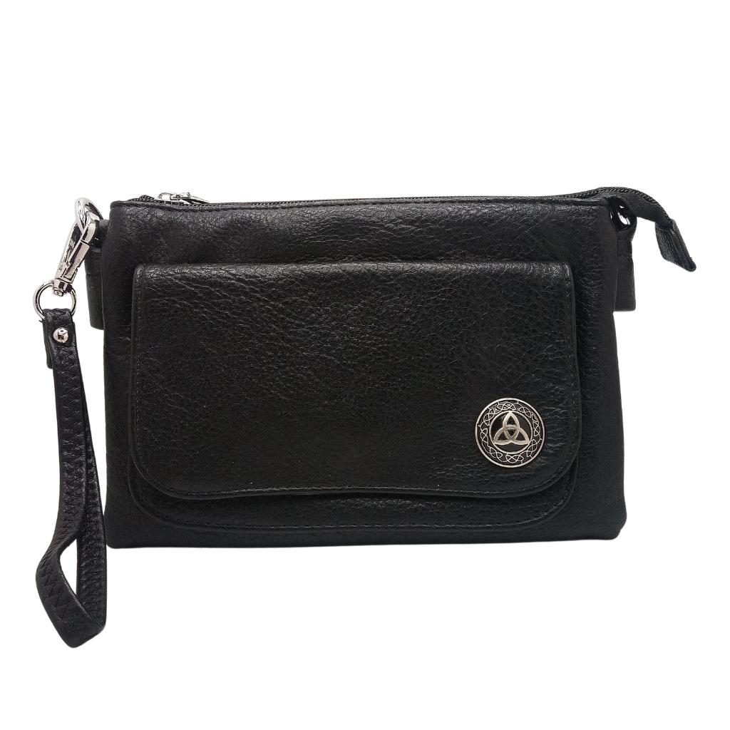 Celtic Trinity Knot Cell Phone Pocket Bag - Black