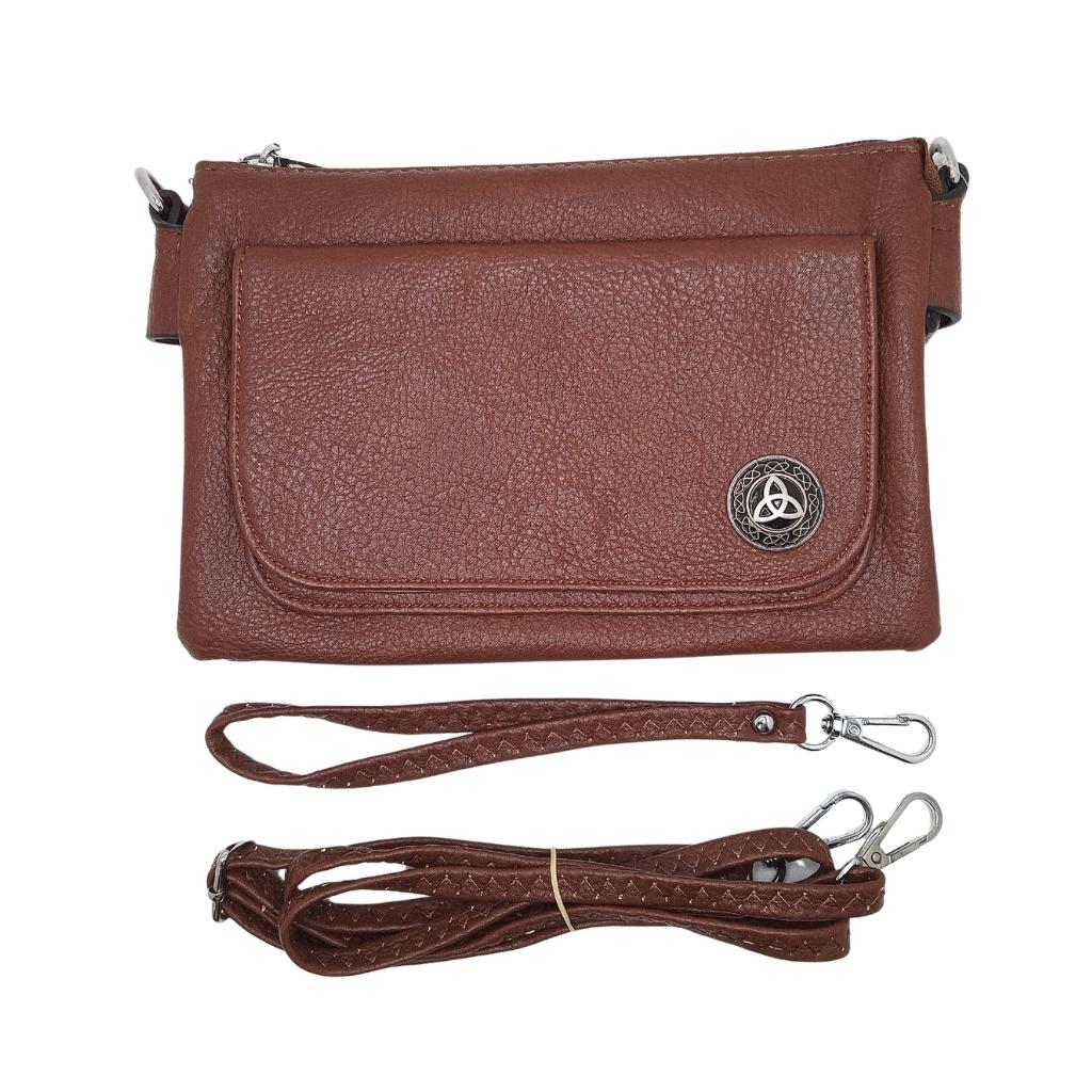 Celtic Trinity Knot Cell Phone Pocket Bag- Camel