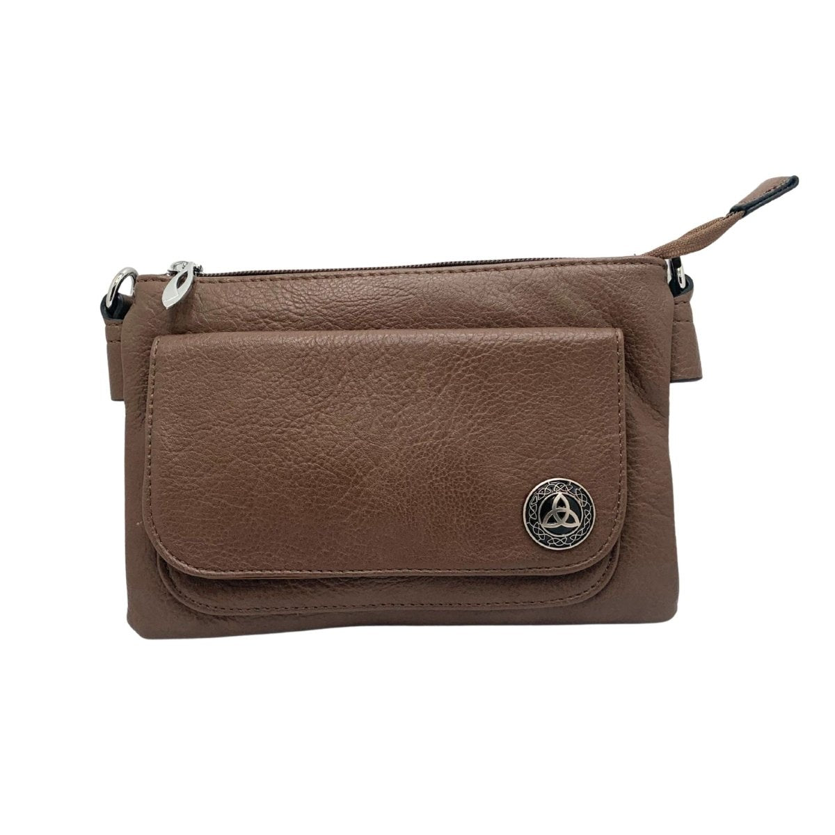 Celtic Trinity Knot Cell Phone Pocket Bag- Mocha - The Celtic Gift Store - Accessories - Bags