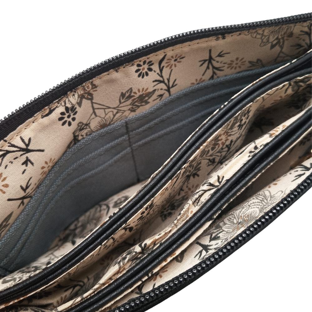 Celtic Trinity Knot Slip Pocket Bag- Black