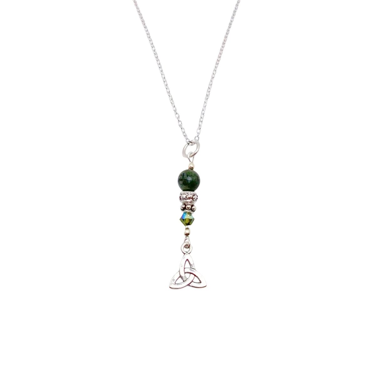 Celtic Trinity Knot with Connemara Necklace - The Celtic Gift Store - Jewelry