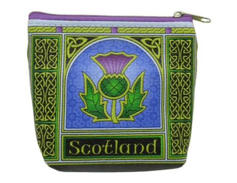 Celtic Window Scottish Thistle Coin Purse - The Celtic Gift Store - Wallets