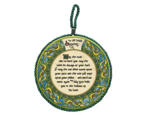 Ceramic Irish Blessing Trivet Plaque - Irish Weave - The Celtic Gift Store - Decor