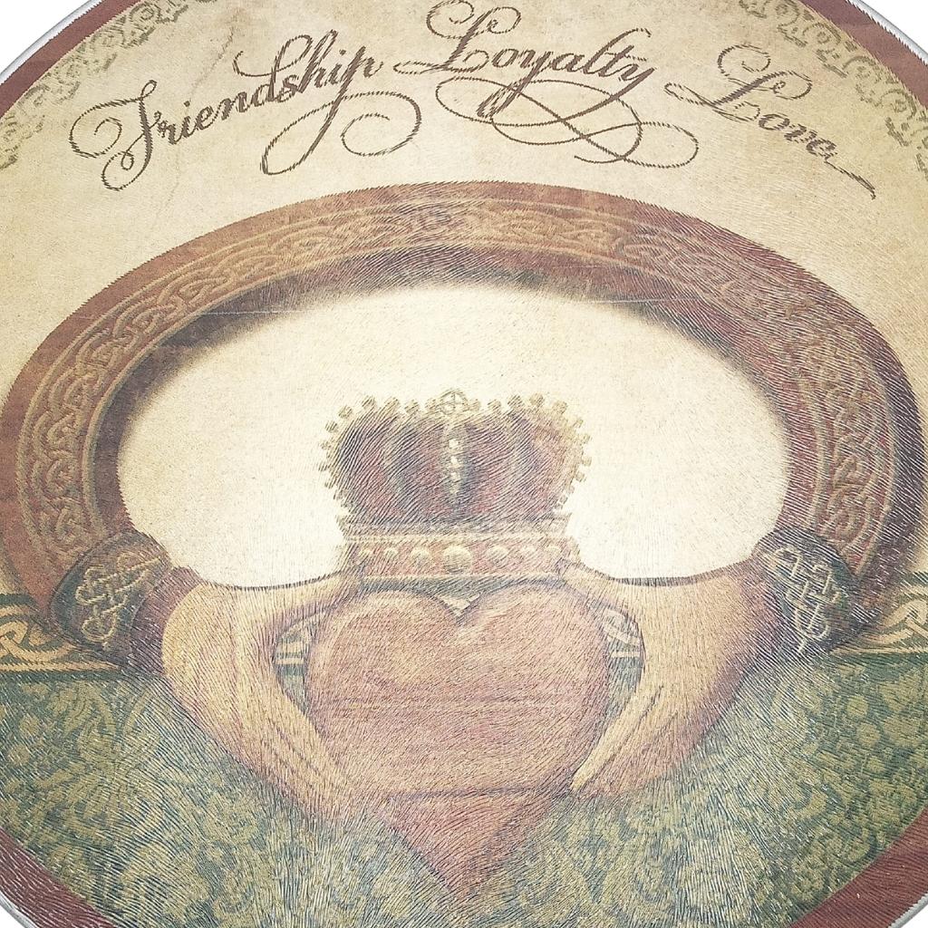 Circular Tempered Glass Irish Claddagh Cutting Board