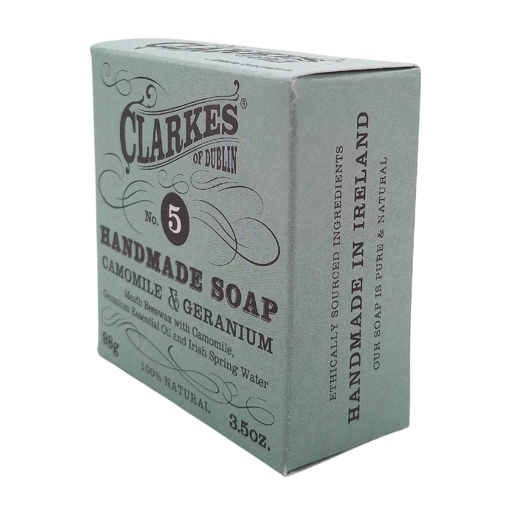 Clarkes Camomile & Geranium Handmade Soap No. 5 by Clarkes of Dublin Artisan - Beauty and Wellness