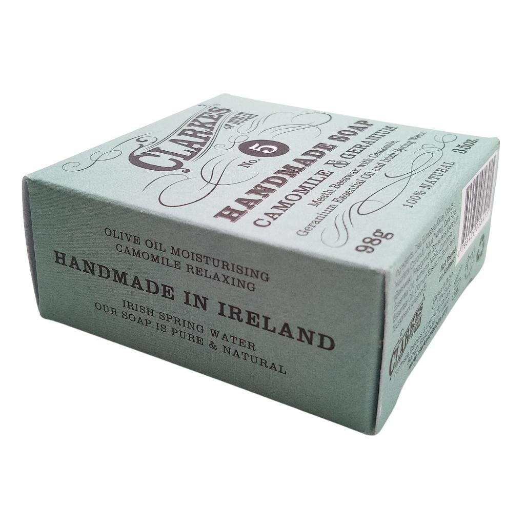 Clarkes Camomile & Geranium Handmade Soap No. 5 by Clarkes of Dublin Artisan - Beauty and Wellness