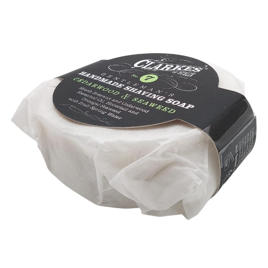 Clarkes Cedarwood and Seaweed Shaving Soap No. 7 by Clarkes of Dublin Artisan - Beauty and Wellness