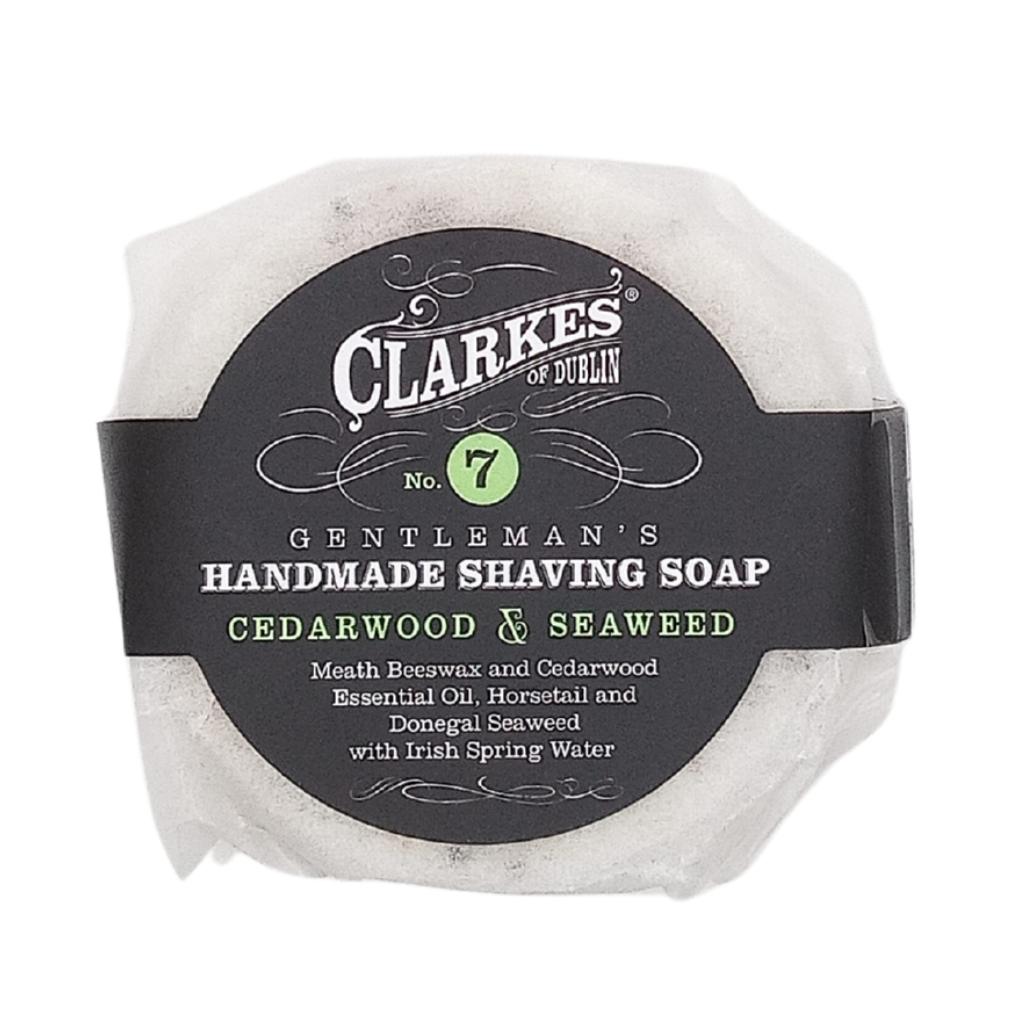 Clarkes Cedarwood and Seaweed Shaving Soap No. 7 by Clarkes of Dublin Artisan - Beauty and Wellness