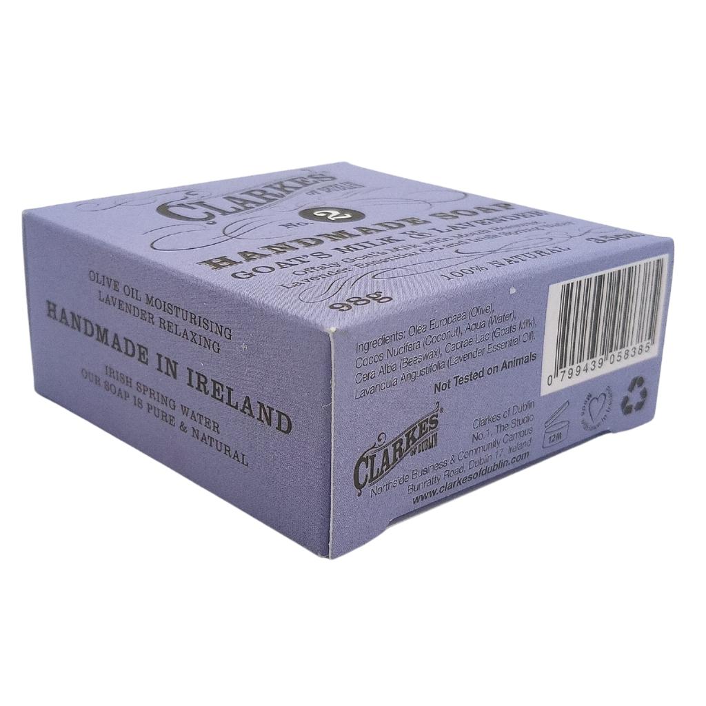 Clarkes Goat's Milk & Lavender Handmade Soap No. 2 by Clarkes of Dublin Artisan - Beauty and Wellness