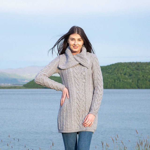 Classic Cable Coat - The Celtic Gift Store - 