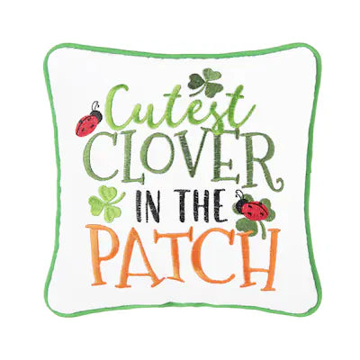 'Cutest Clover in the Patch' Throw Pillow