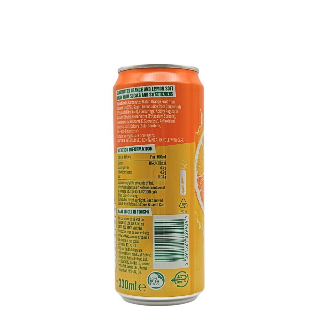 Club Orange Rock Shandy (Can) - The Celtic Gift Store - Food