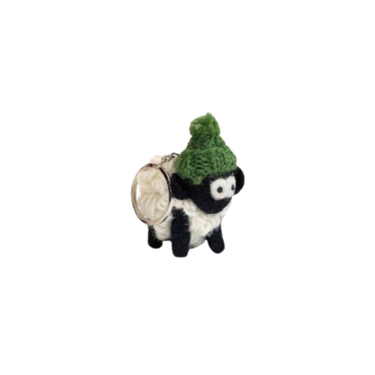 Collectible Knitted Sheep Keyring - Bobble Hat (Assorted)