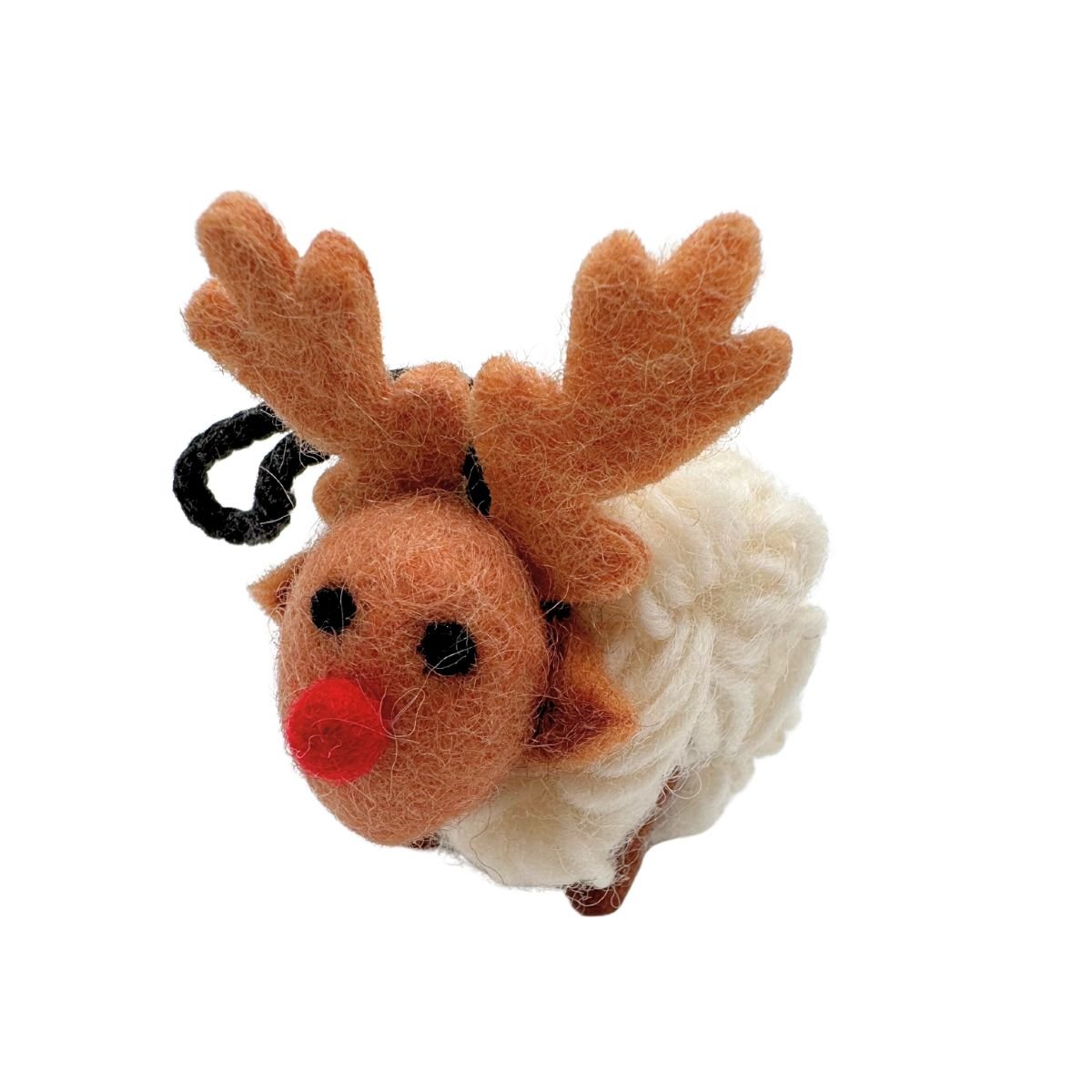 Collectible Knitted Sheep - Reindeer Sheep Ornament (Mini)