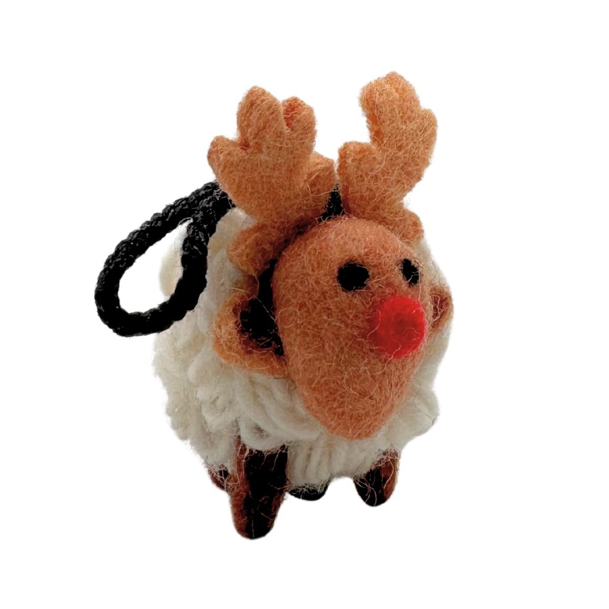 Collectible Knitted Sheep - Reindeer Sheep Ornament (Mini)