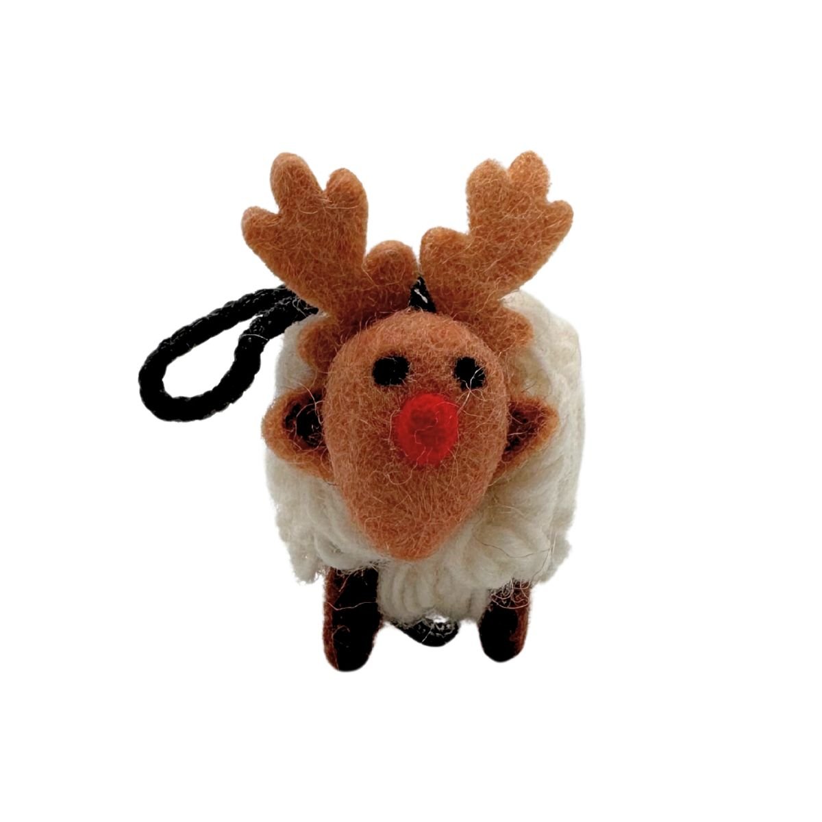 Collectible Knitted Sheep - Reindeer Sheep Ornament (Mini)