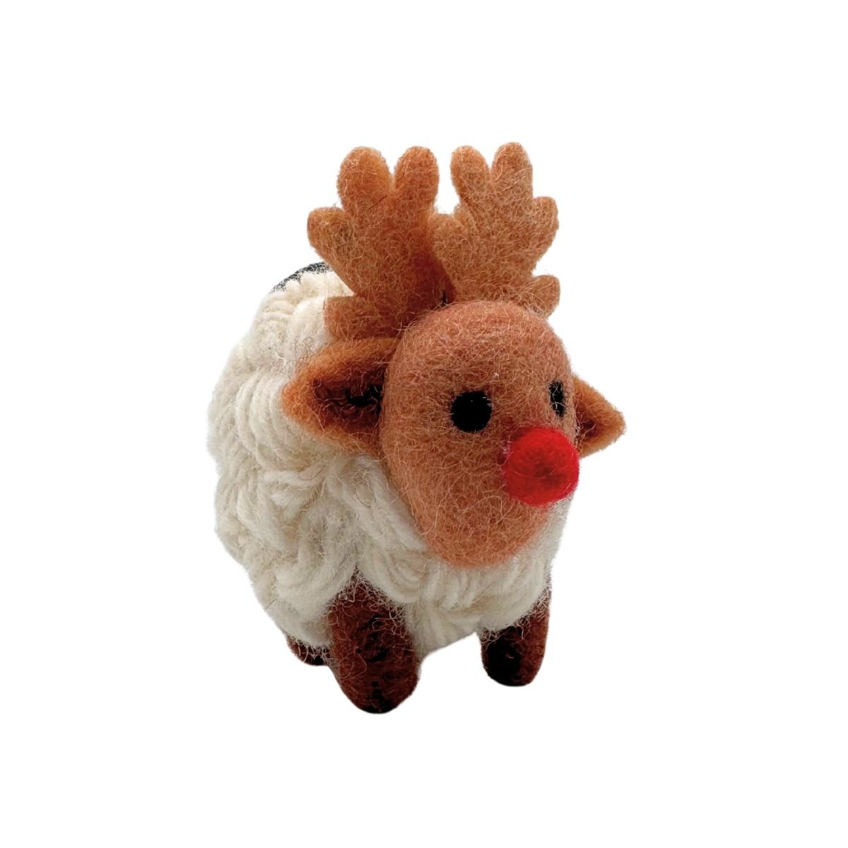 Collectible Knitted Sheep - Reindeer Sheep Ornament (Small)