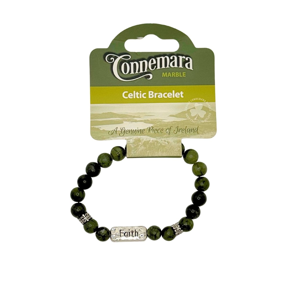 Connemara Marble Faith Message Bracelet