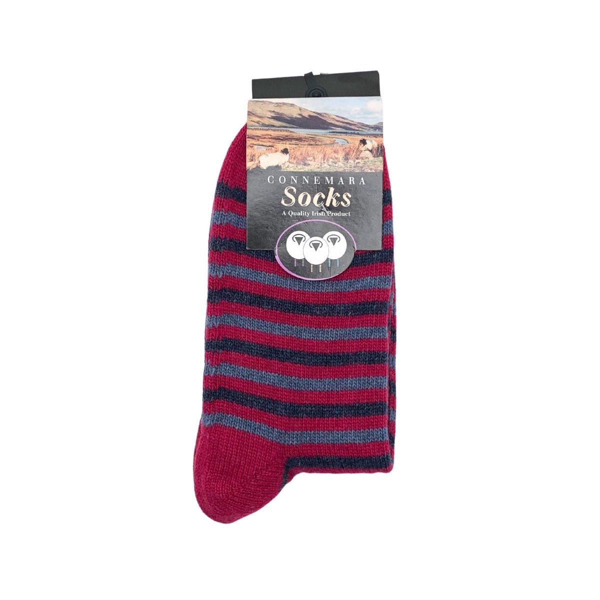 Connemara Stripe Merino Socks - The Celtic Gift Store - Socks