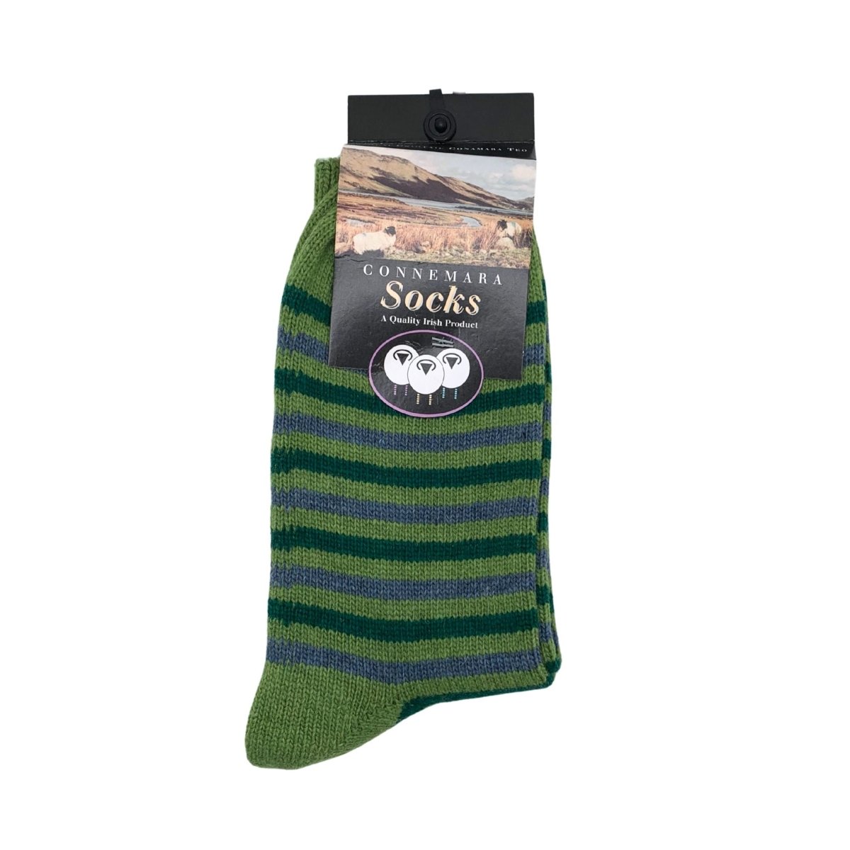 Connemara Stripe Merino Socks - The Celtic Gift Store - Socks