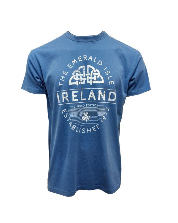 Cornflower Blue Celtic Knot Ireland T-Shirt - The Celtic Gift Store - Shirts & Tops