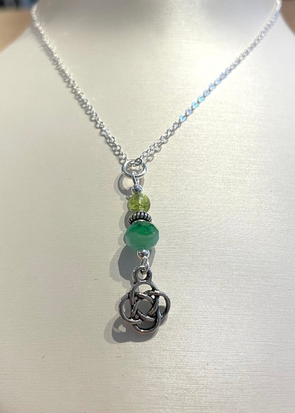 Cruthú Peridot Celtic Knot Necklace - The Celtic Gift Store - Necklaces