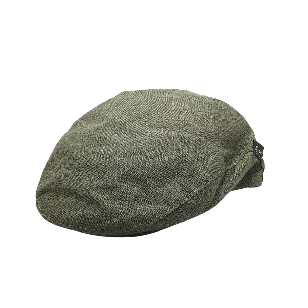 Dark Green Mucros Weavers Linen Cap by Mucros Weavers - Hats