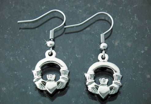 Double Sided Claddagh Earrings - The Celtic Gift Store - 