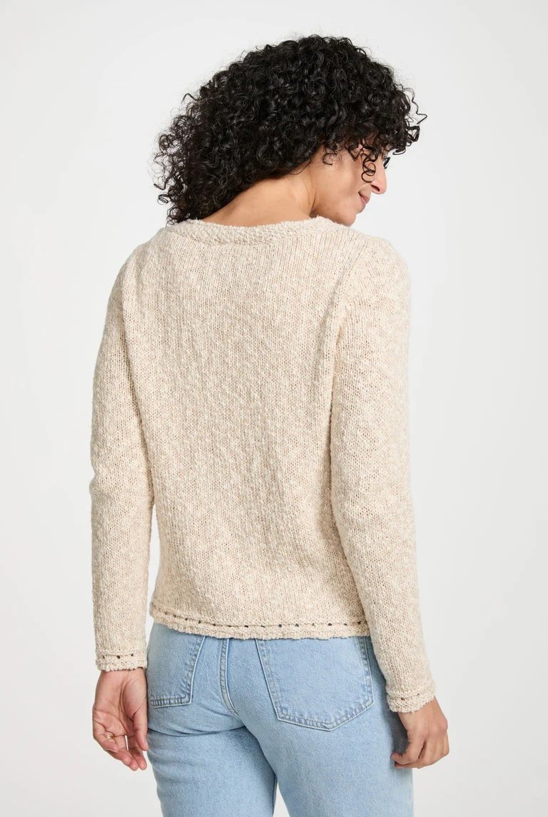 Epona Cotton/Linen Cardigan - Warm Oat - The Celtic Gift Store - Cardigan