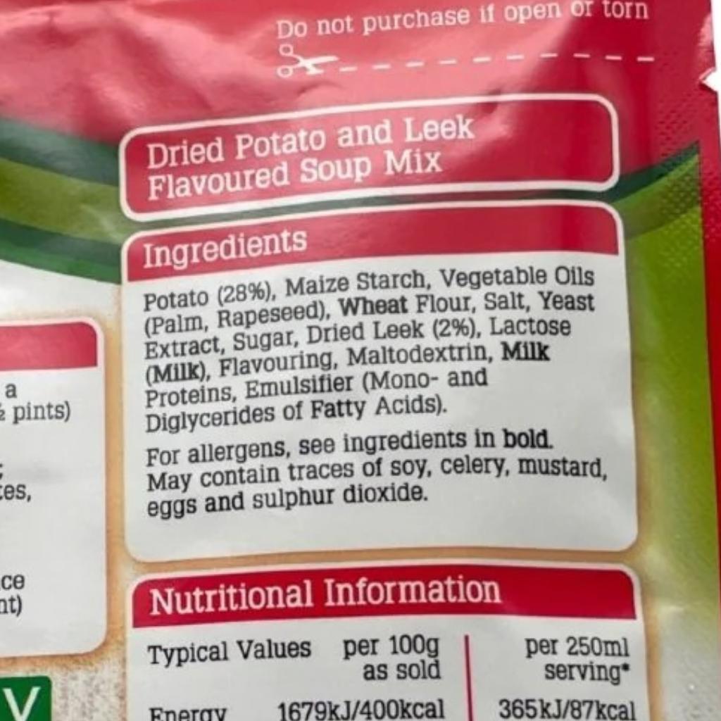 Erin Potato And Leek Soup Mix