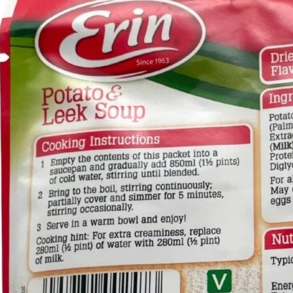 Erin Potato And Leek Soup Mix
