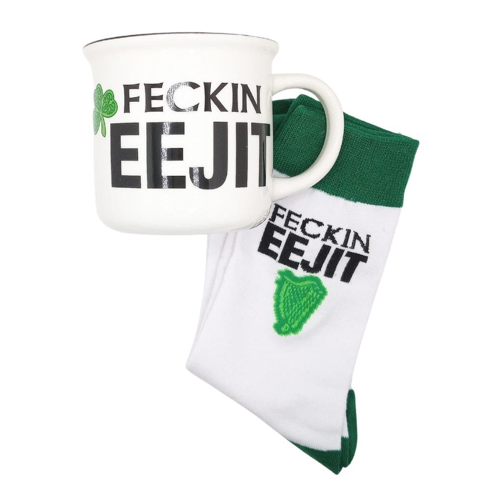 Feckin Eejit Mug and Socks Gift Set by Irish Decal Products - Gift