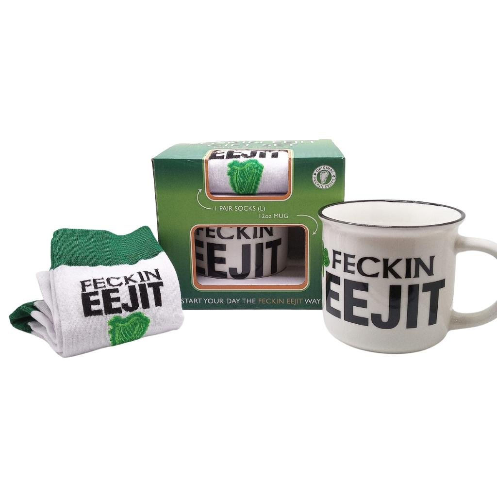 Feckin Eejit Mug and Socks Gift Set by Irish Decal Products - Gift