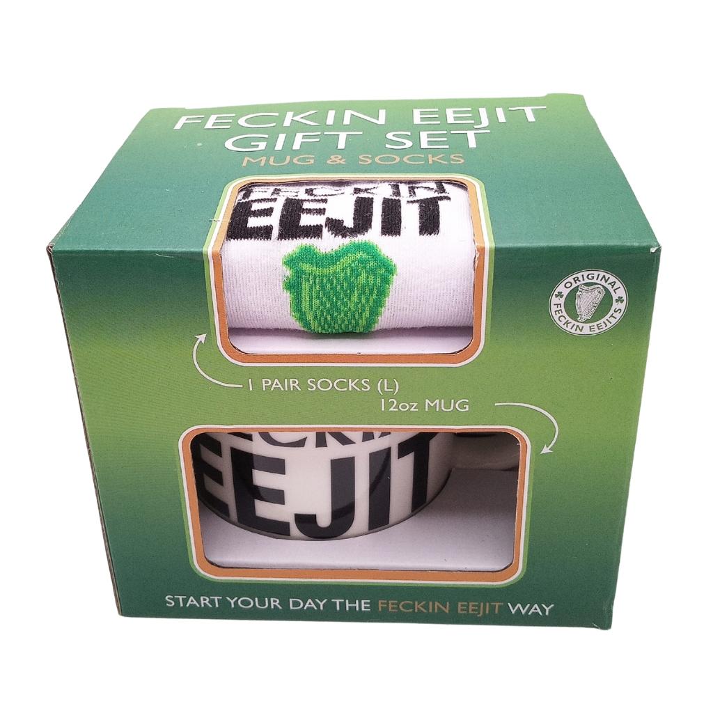 Feckin Eejit Mug and Socks Gift Set by Irish Decal Products - Gift
