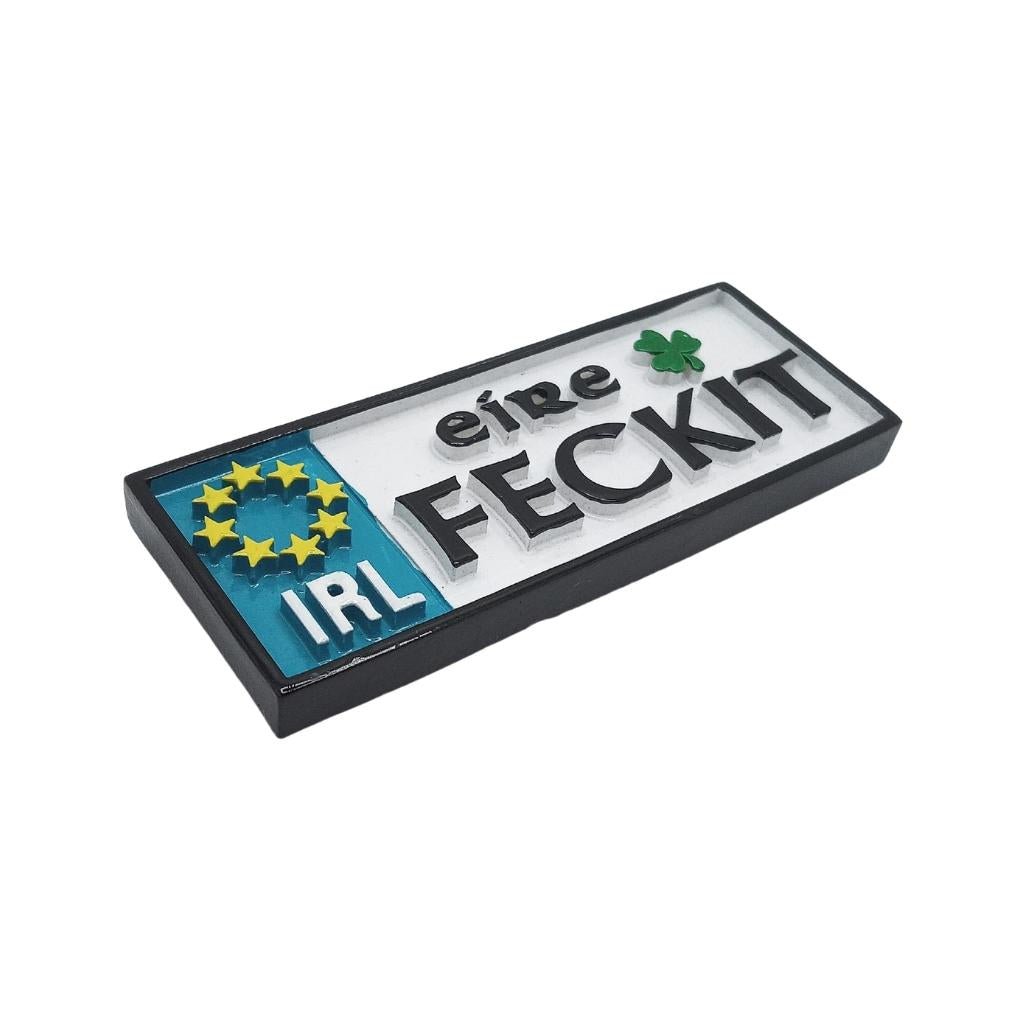 Feckit Car Plate Resin Magnet by Irish Decal Products - Gift