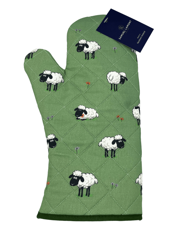 Fluffy Flock Green Oven Mitt - The Celtic Gift Store - Kitchenware
