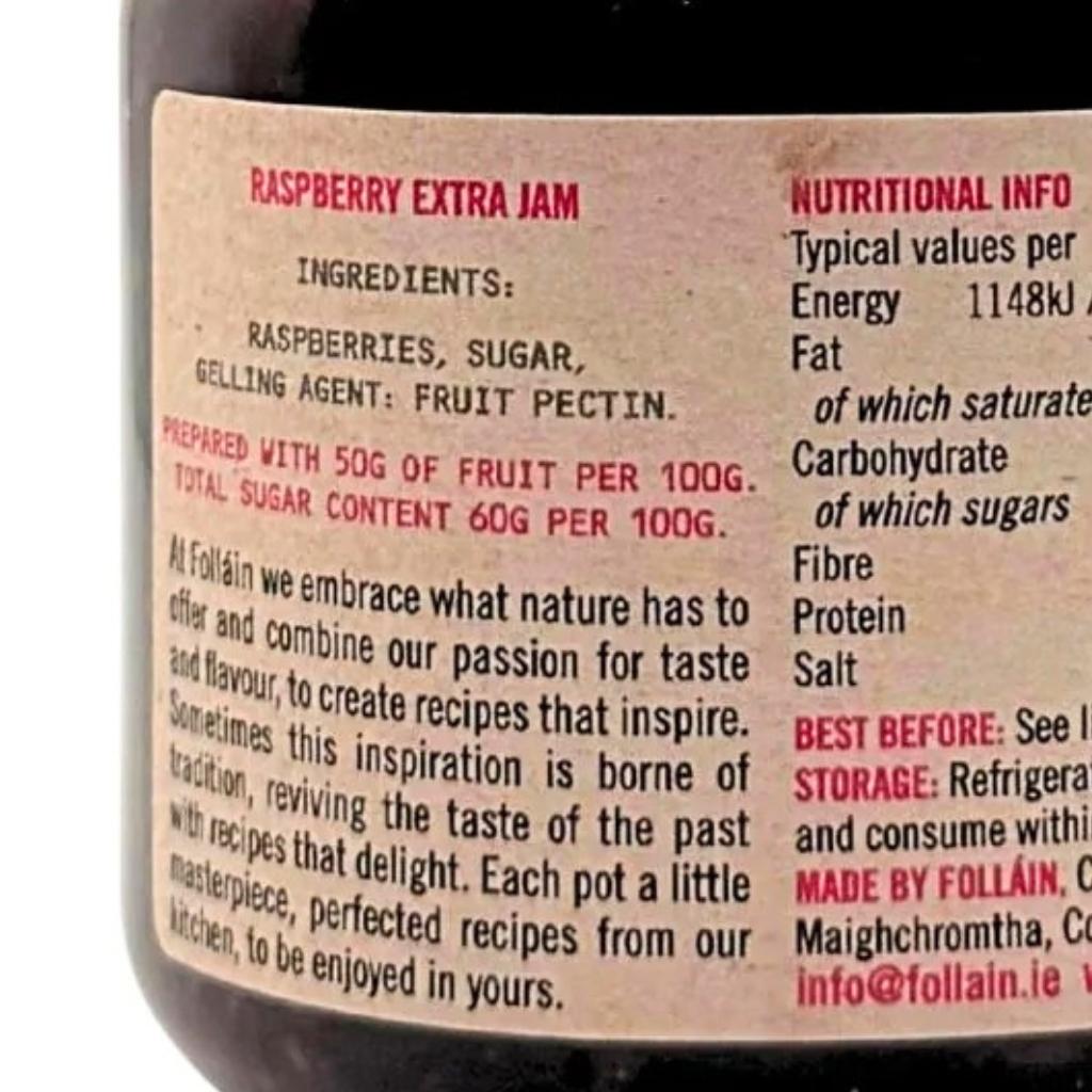 Follain Traditional Recipe Raspberry Jam