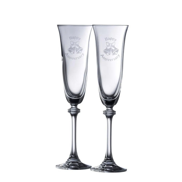 Galway Crystal Anniversary Champagne Flute Set - The Celtic Gift Store - Drinkware
