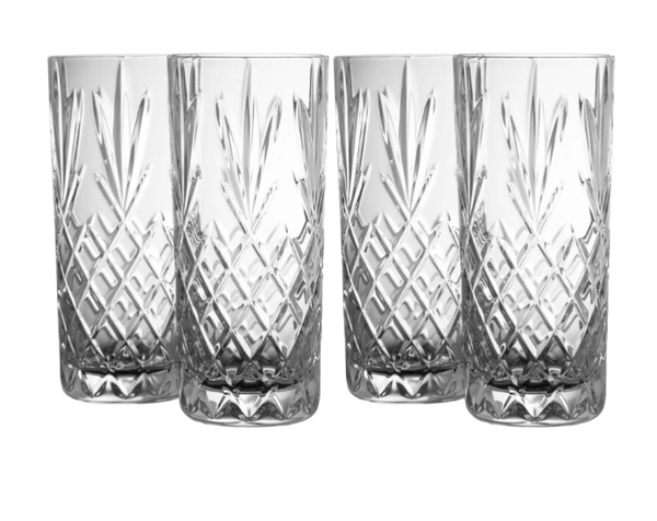 Galway Crystal Renmore Hi - Ball Glass set of 4 - The Celtic Gift Store - Drinkware Sets