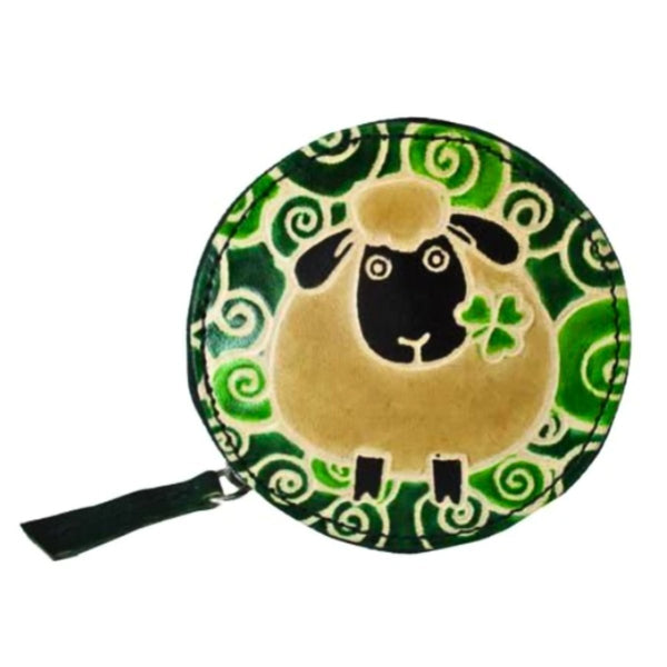 Genuine Leather Round Irish Sheep Coin Purse