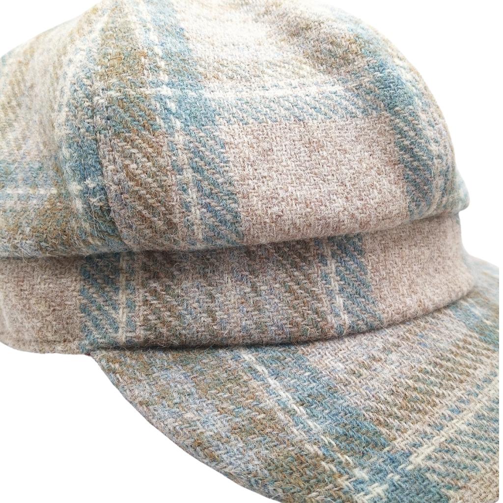 Glen Appin Ladies Beige Stewart Harris Tweed Cap