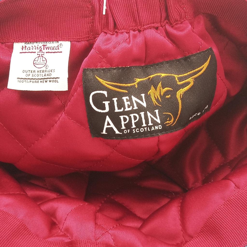 Glen Appin Ladies Light Blue Check Harris Tweed Cap