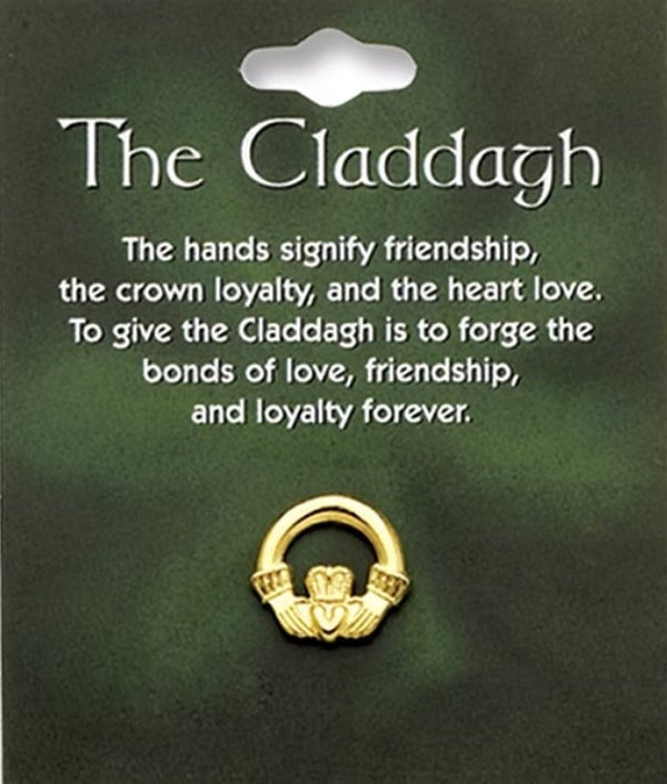 Gold Claddagh Lapel Pin - The Celtic Gift Store - Apparel & Accessories