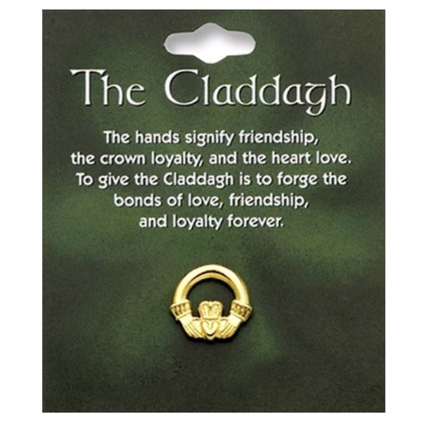 Gold Claddagh Lapel Pin