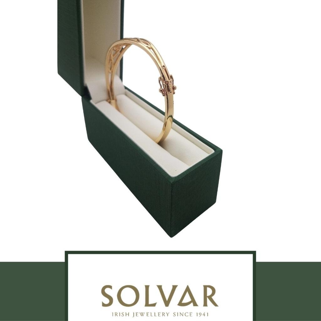 Gold Plated Celtic Knot Bangle